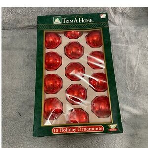 Trim A Home Red Shatterproof Holiday‎ Ornaments 13 Count Kmart